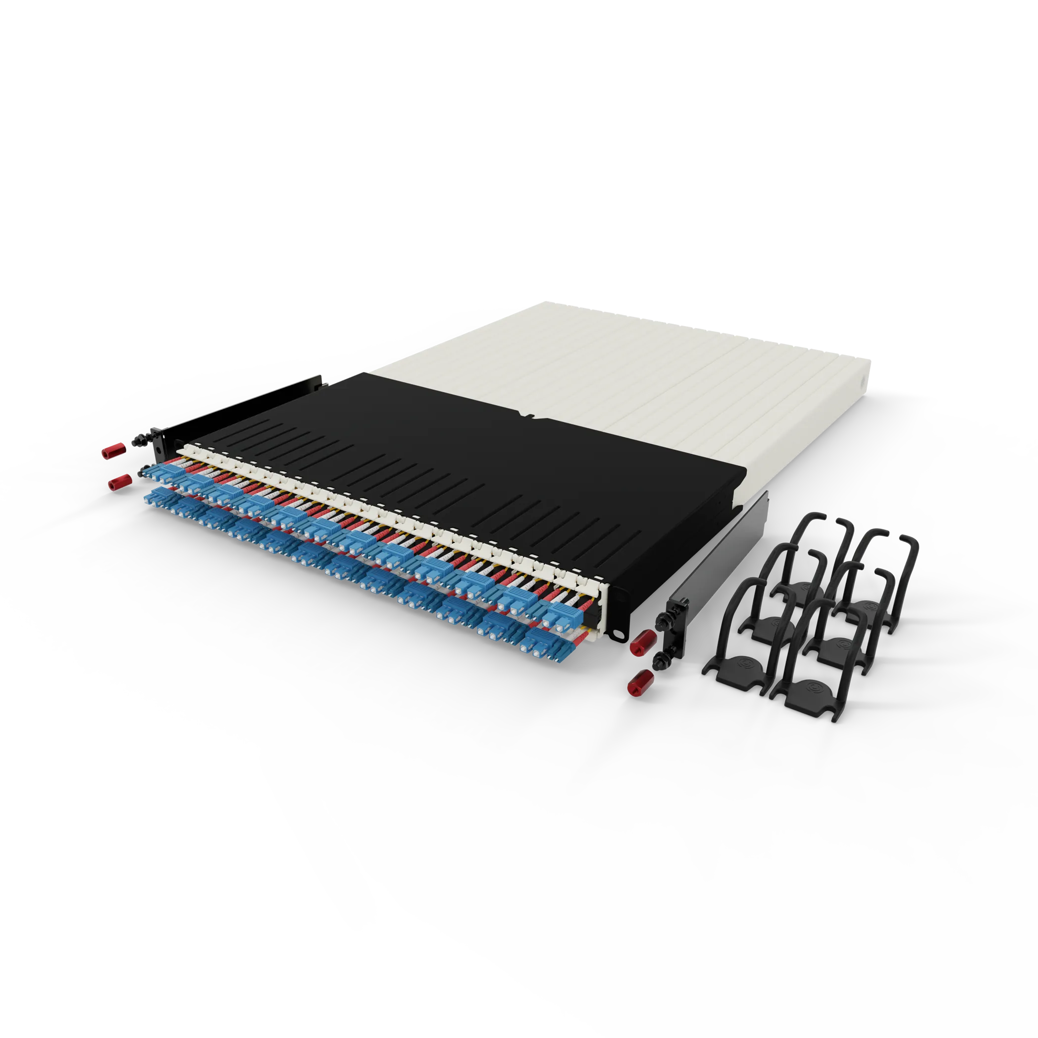 patchbox.one / 30RU / Fiber Optic cable management system with 24 retractable cables